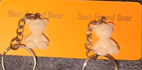 White with yellow tint BFF bears