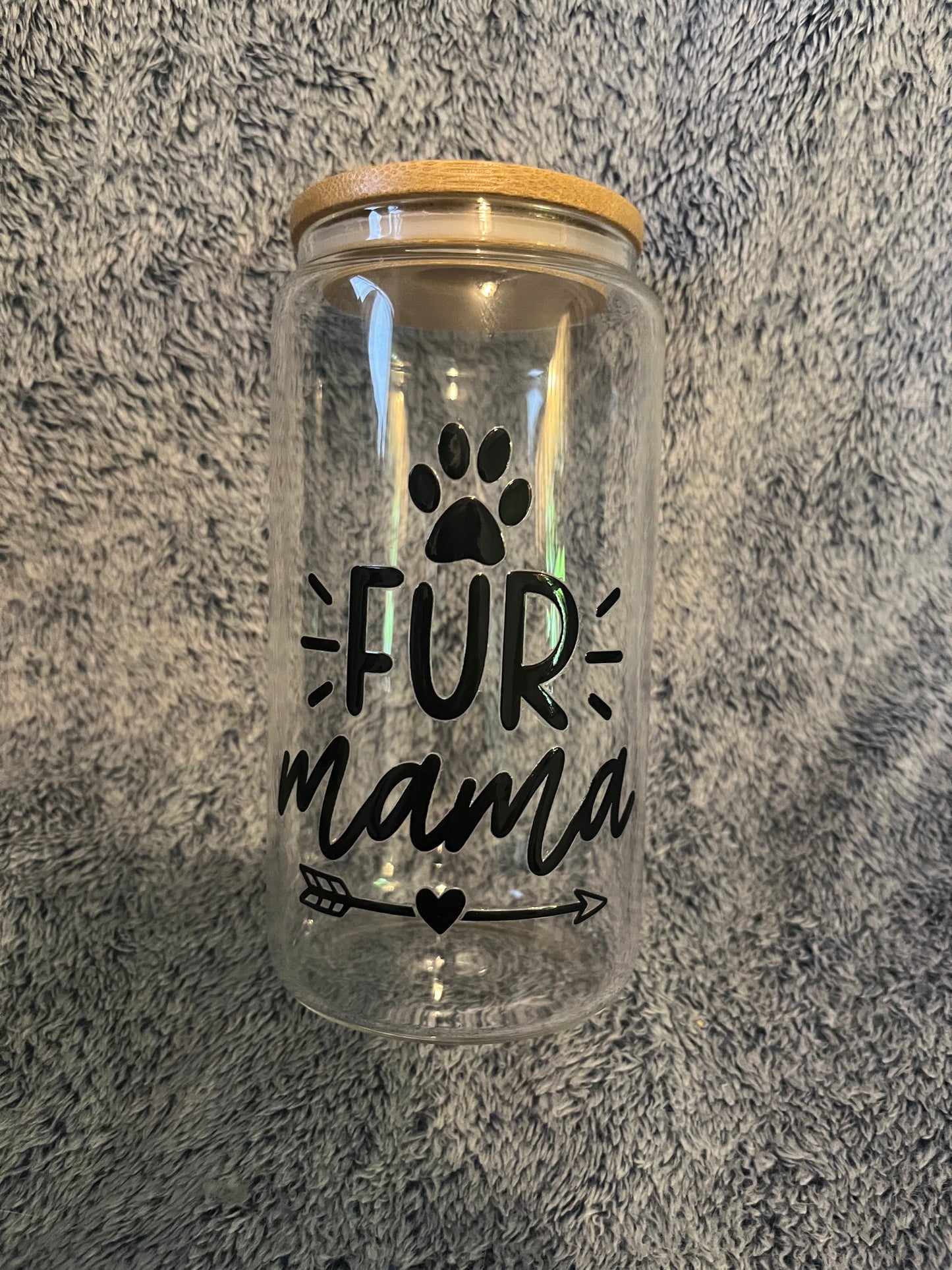 Fur Mama drinking glass