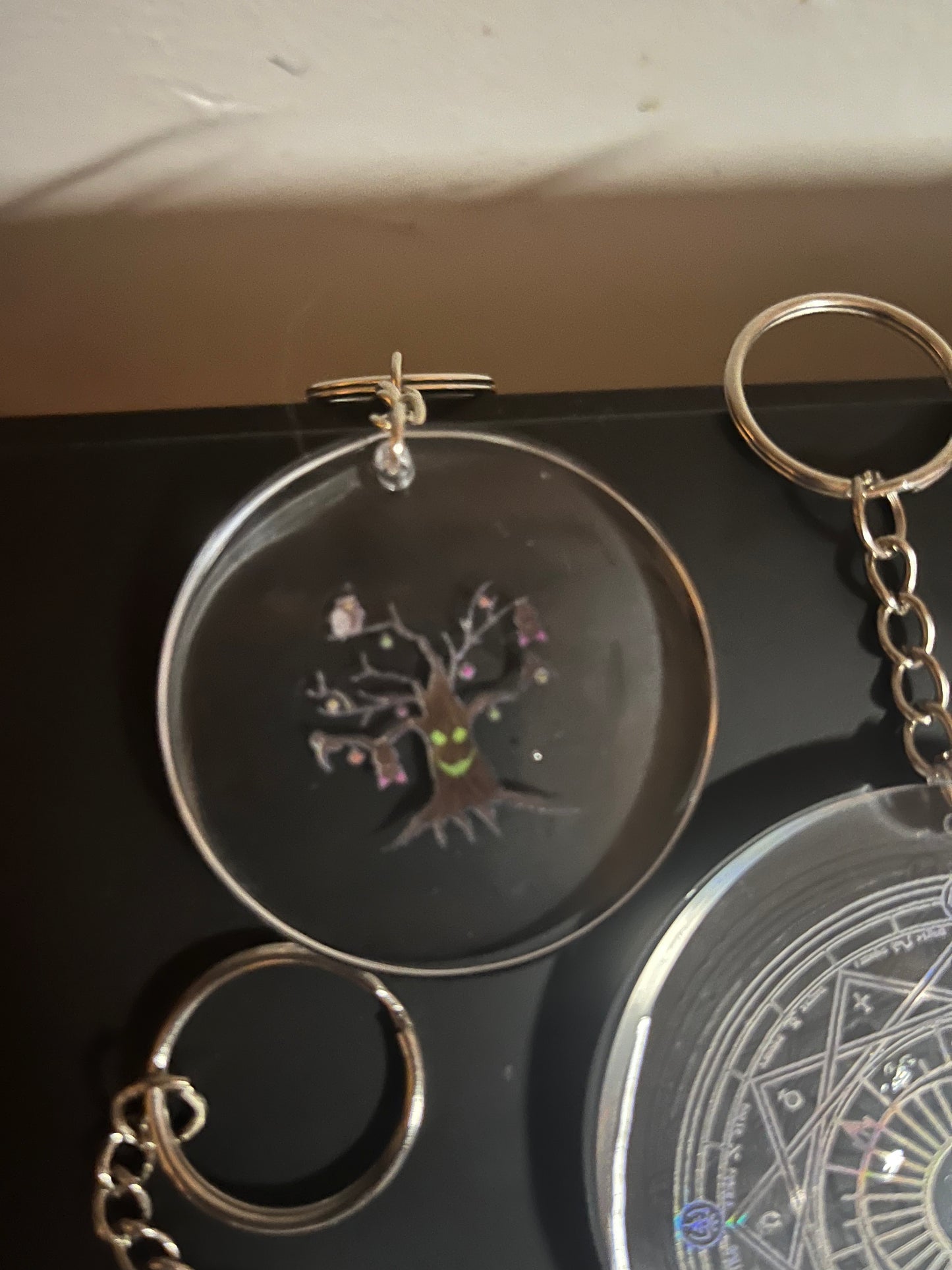 Spooky tree keychain