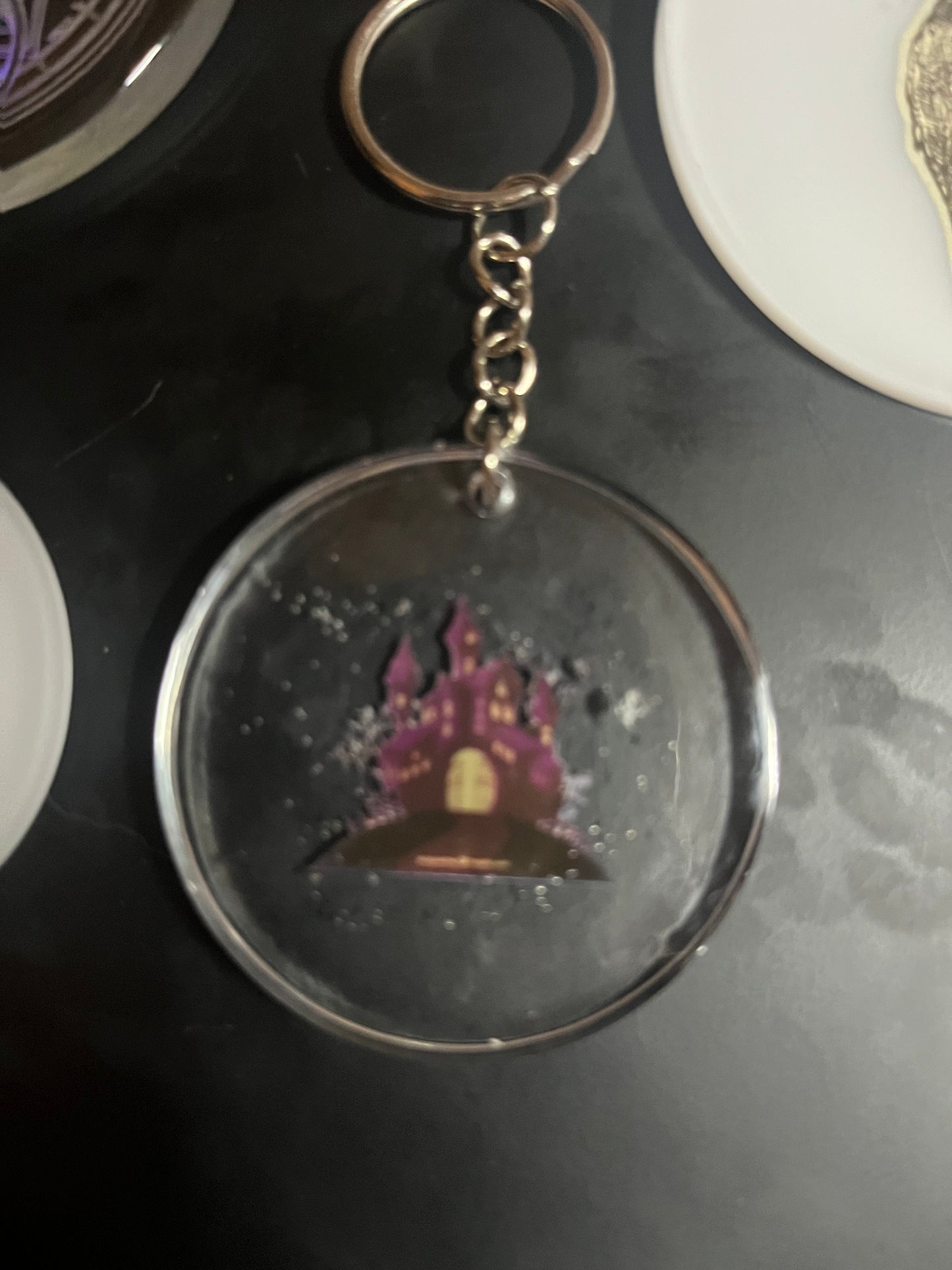 Haunted house keychain