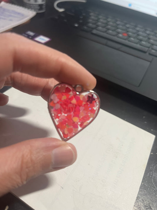 Hearts with sparkly hearts pendant