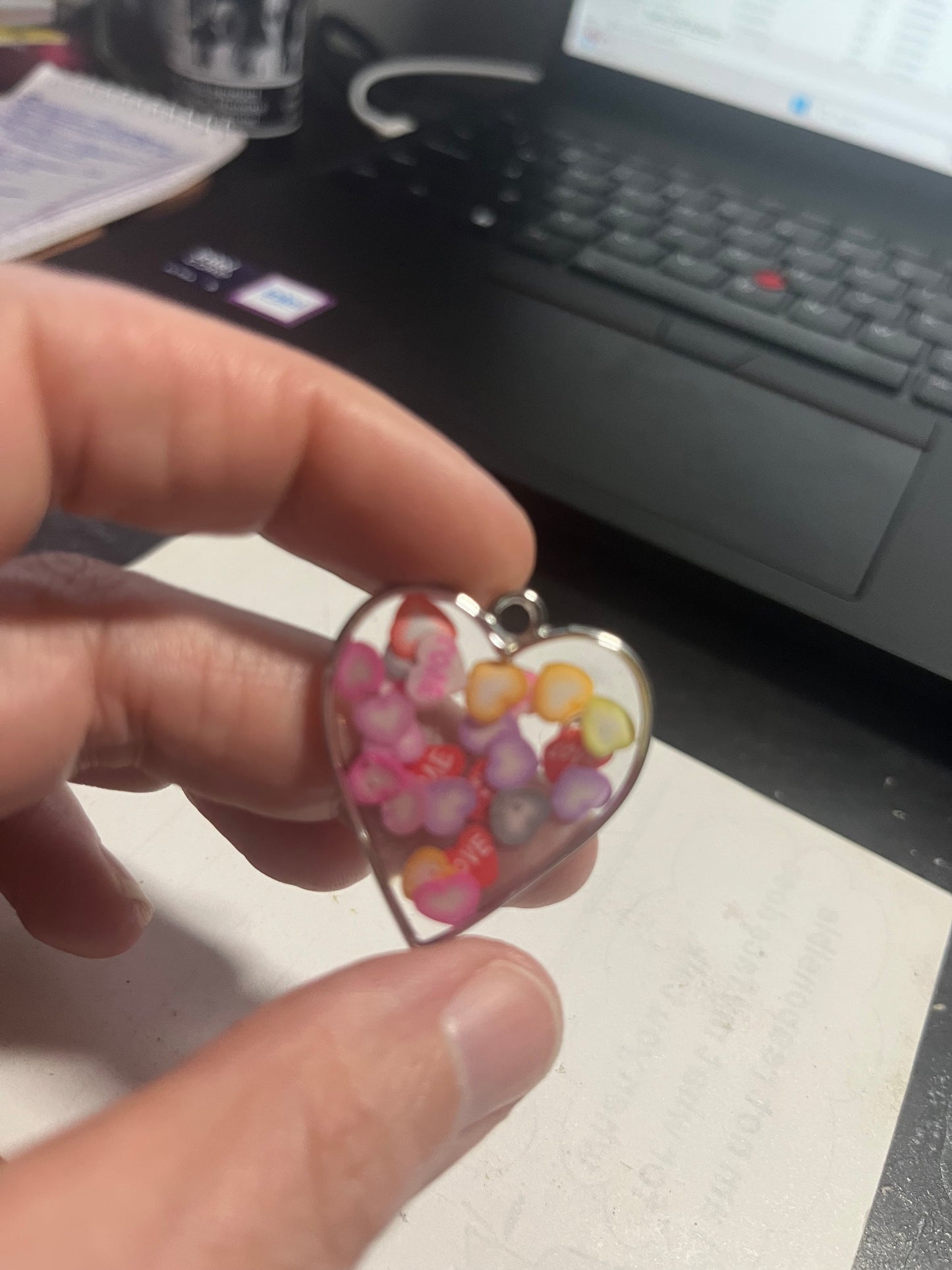 Hearts in a heart charm