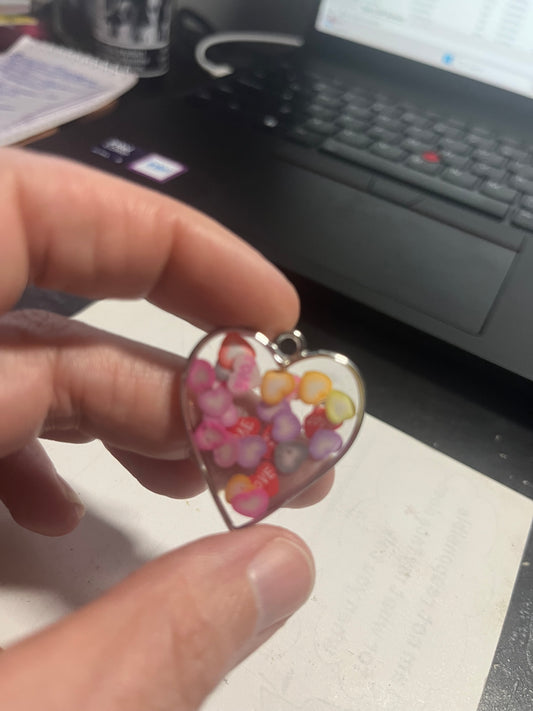 Hearts in a heart charm