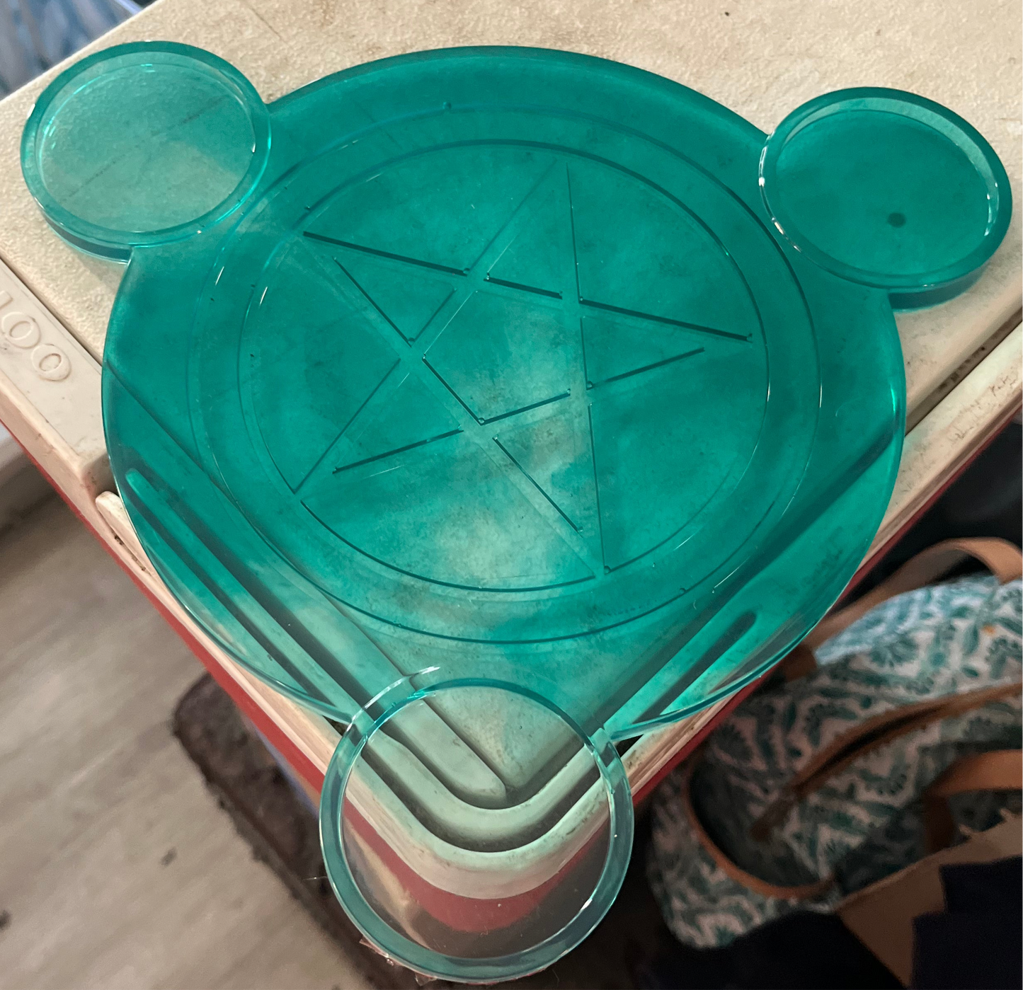 Resin candle holder