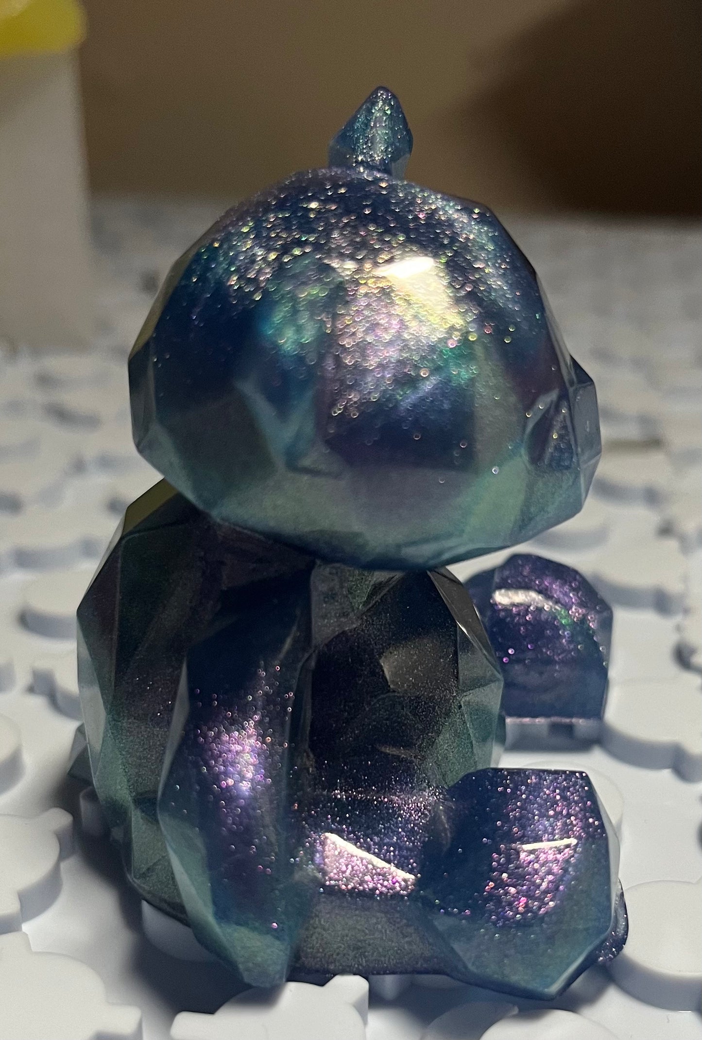 Geometric blue bear