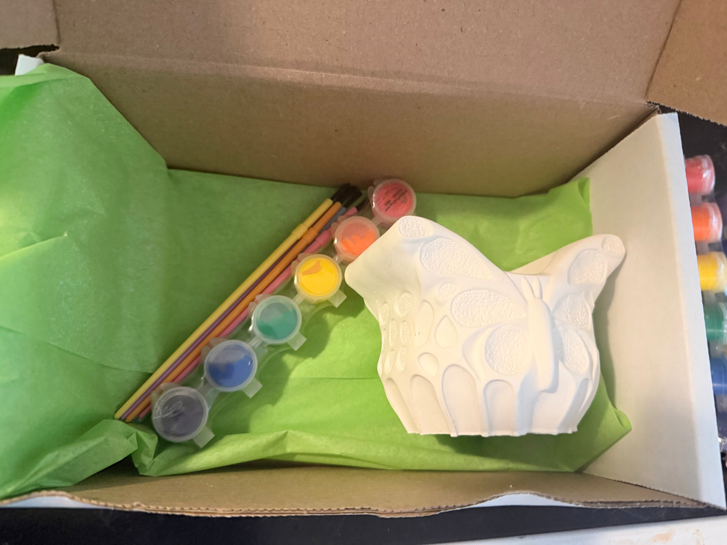 Paint your own butterfly plant holder