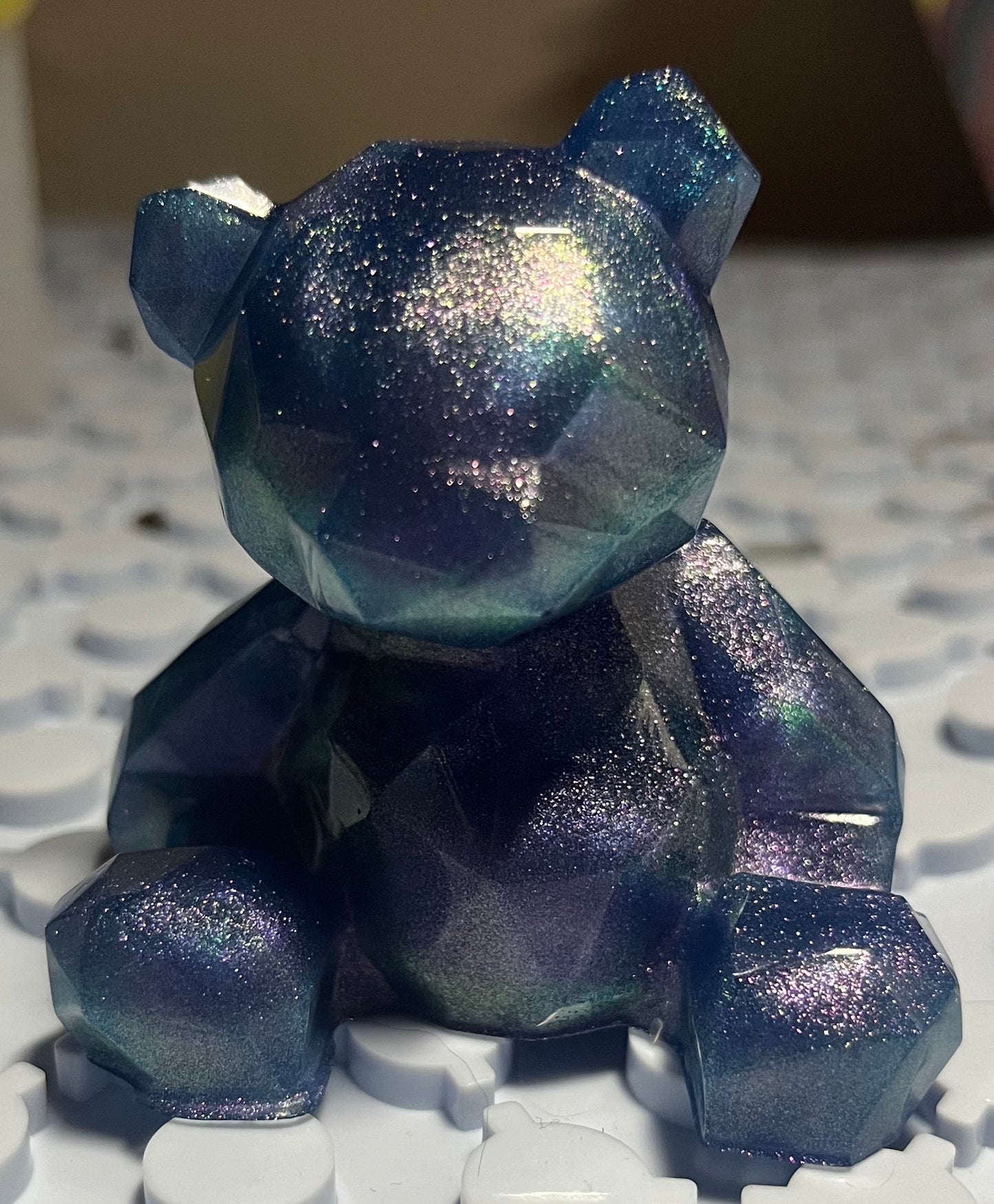 Geometric blue bear