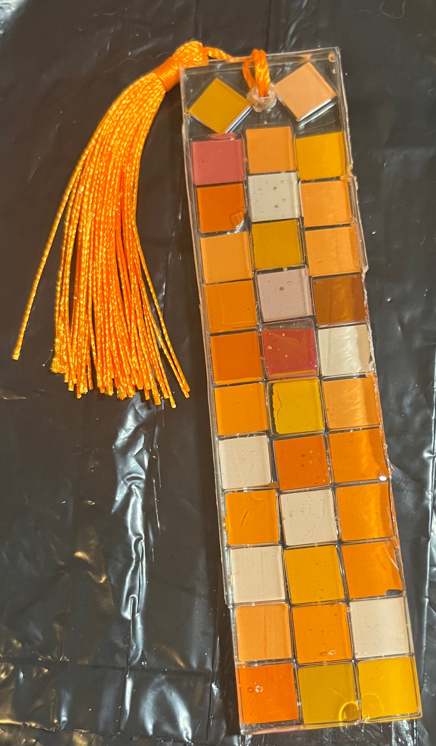 Orange brick bookmark
