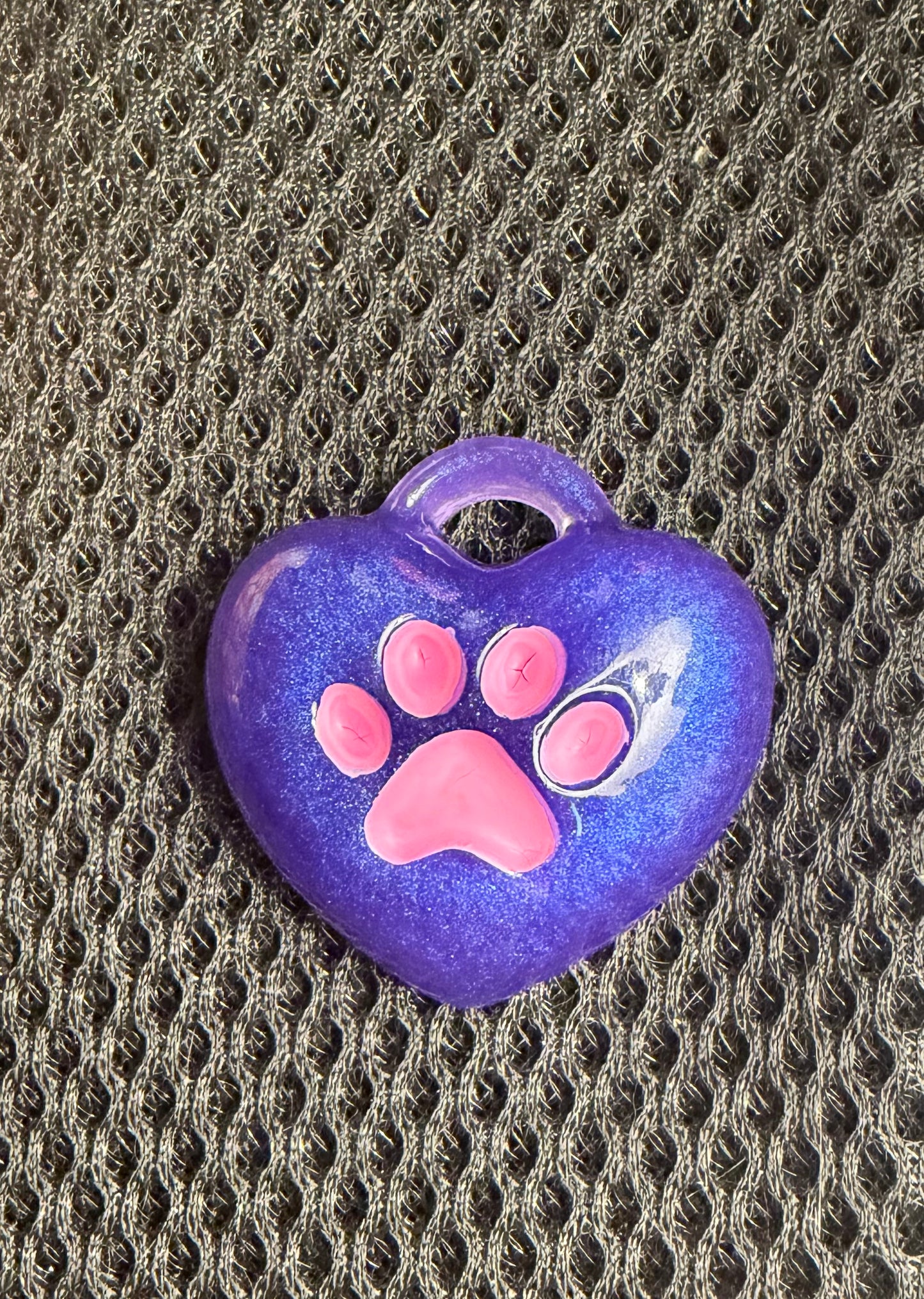 Purple bubble paw heart