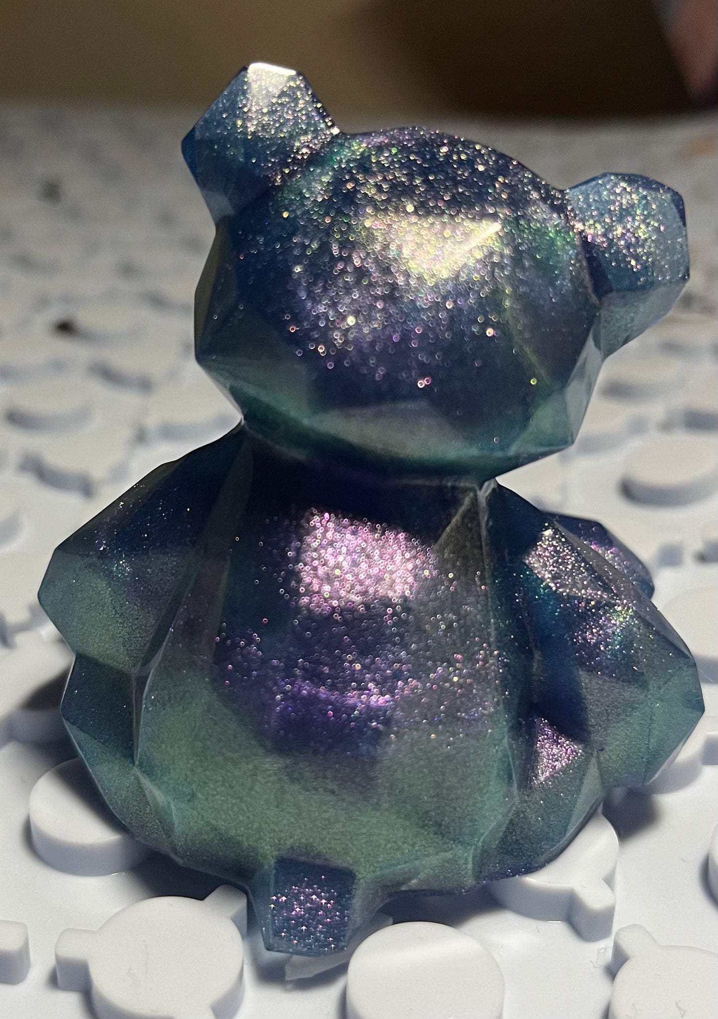 Geometric blue bear