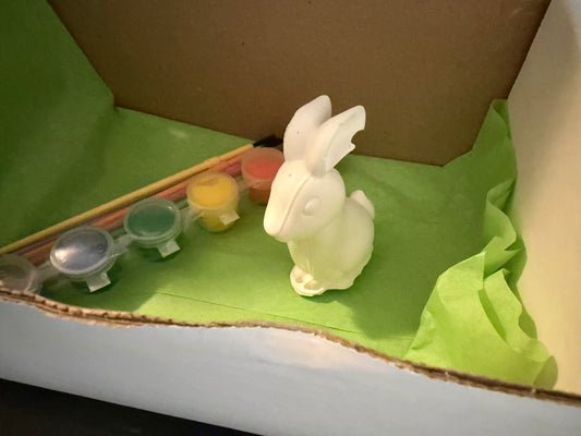 Paint your own bunny statue