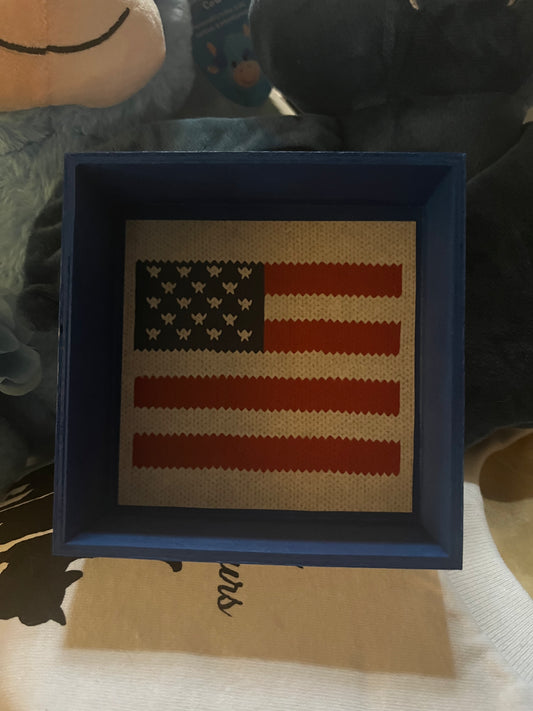 American flag desk sign