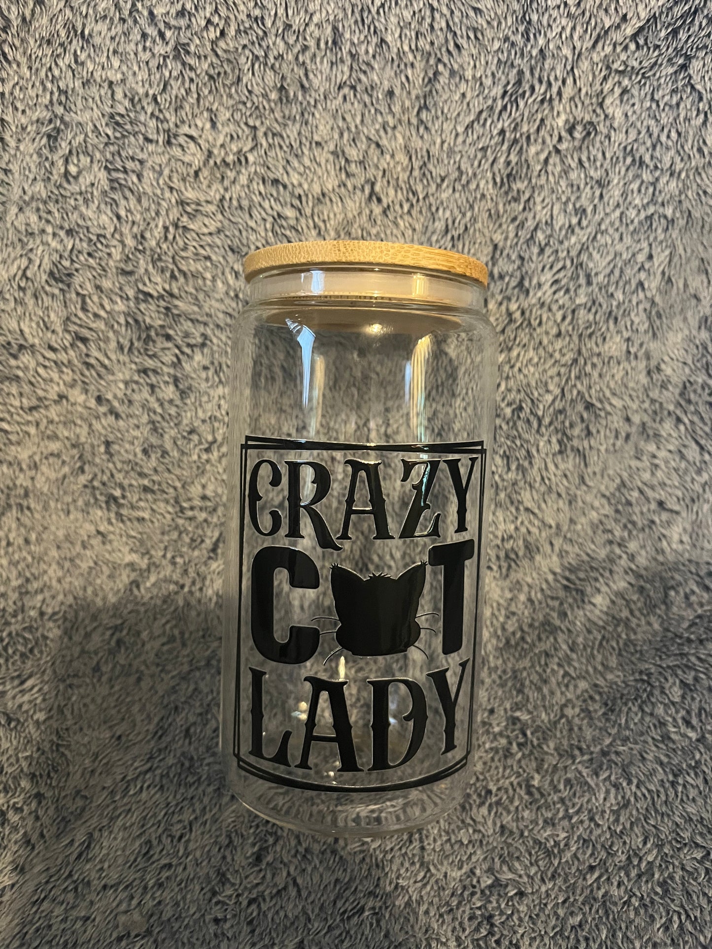 Crazy Cat Lady drinking glass