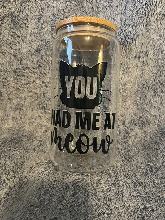 You had me at meow drinking glass