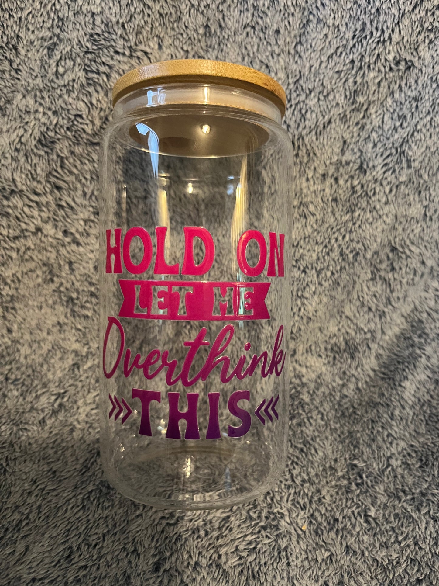 Hold on, let me overthink this drinking glass