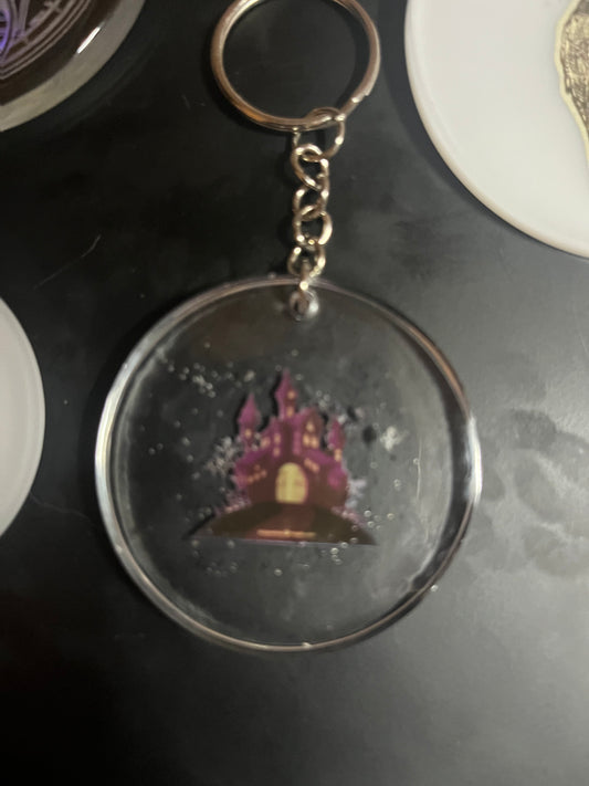 Haunted house keychain