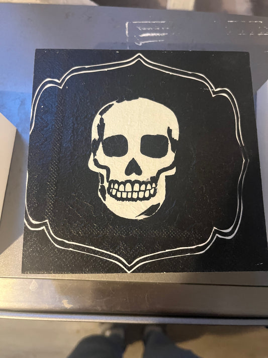 Skeleton face wall art