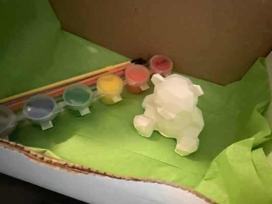 Paint your own teddy bear statue