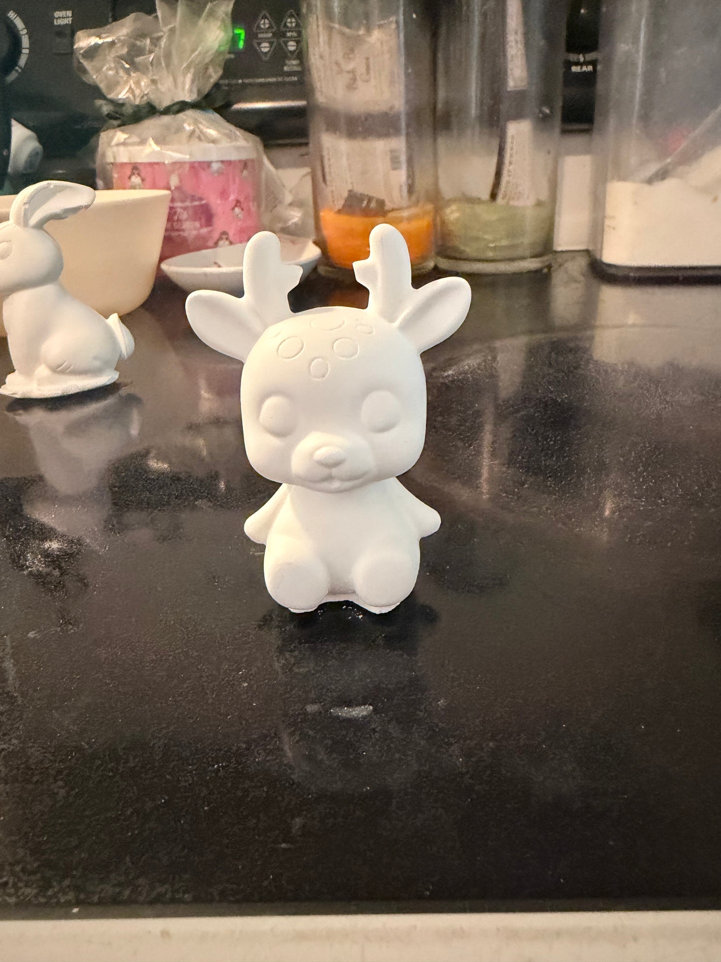 Paint your own reindeer statue