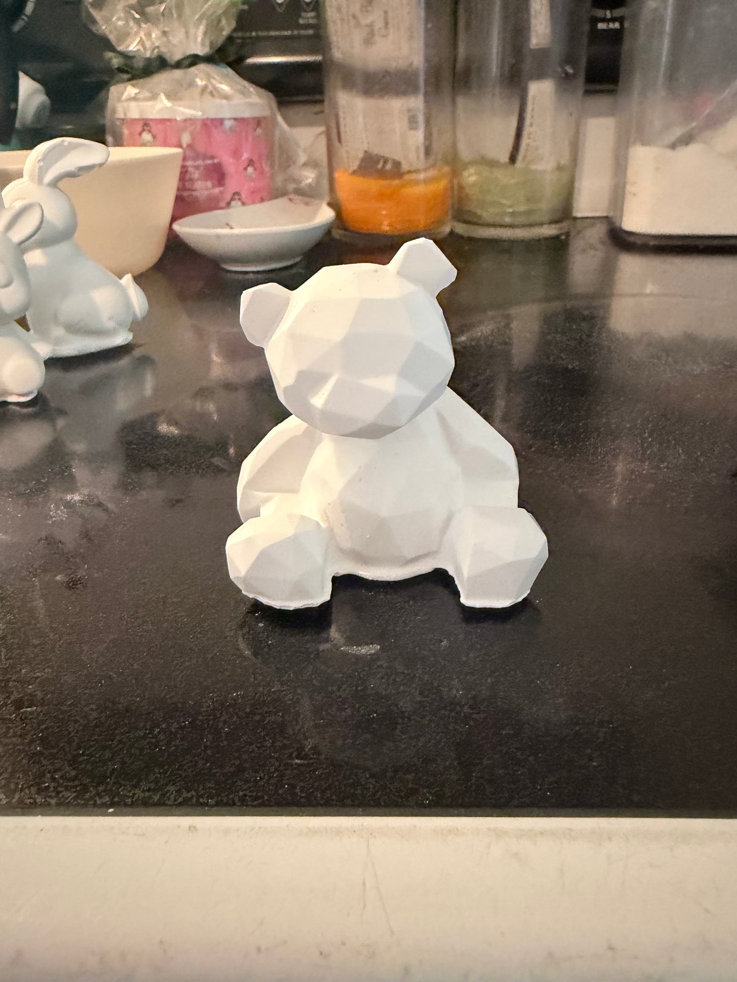 Paint your own teddy bear statue