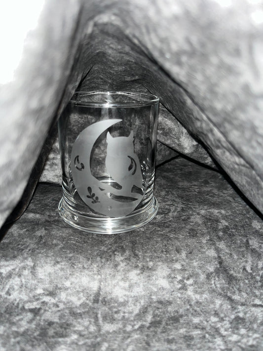 Owl and Moon candle holder