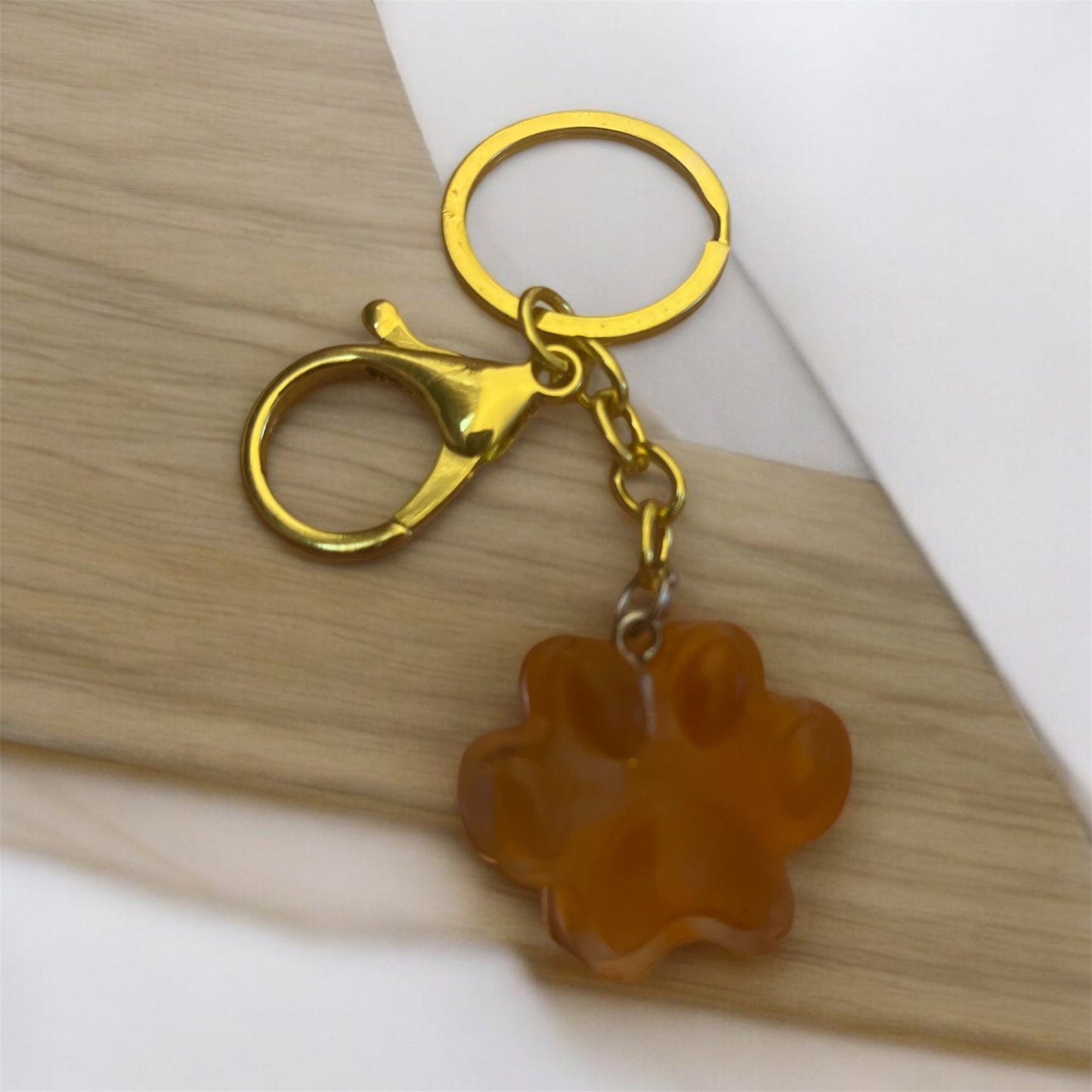 Paw keychain - orange