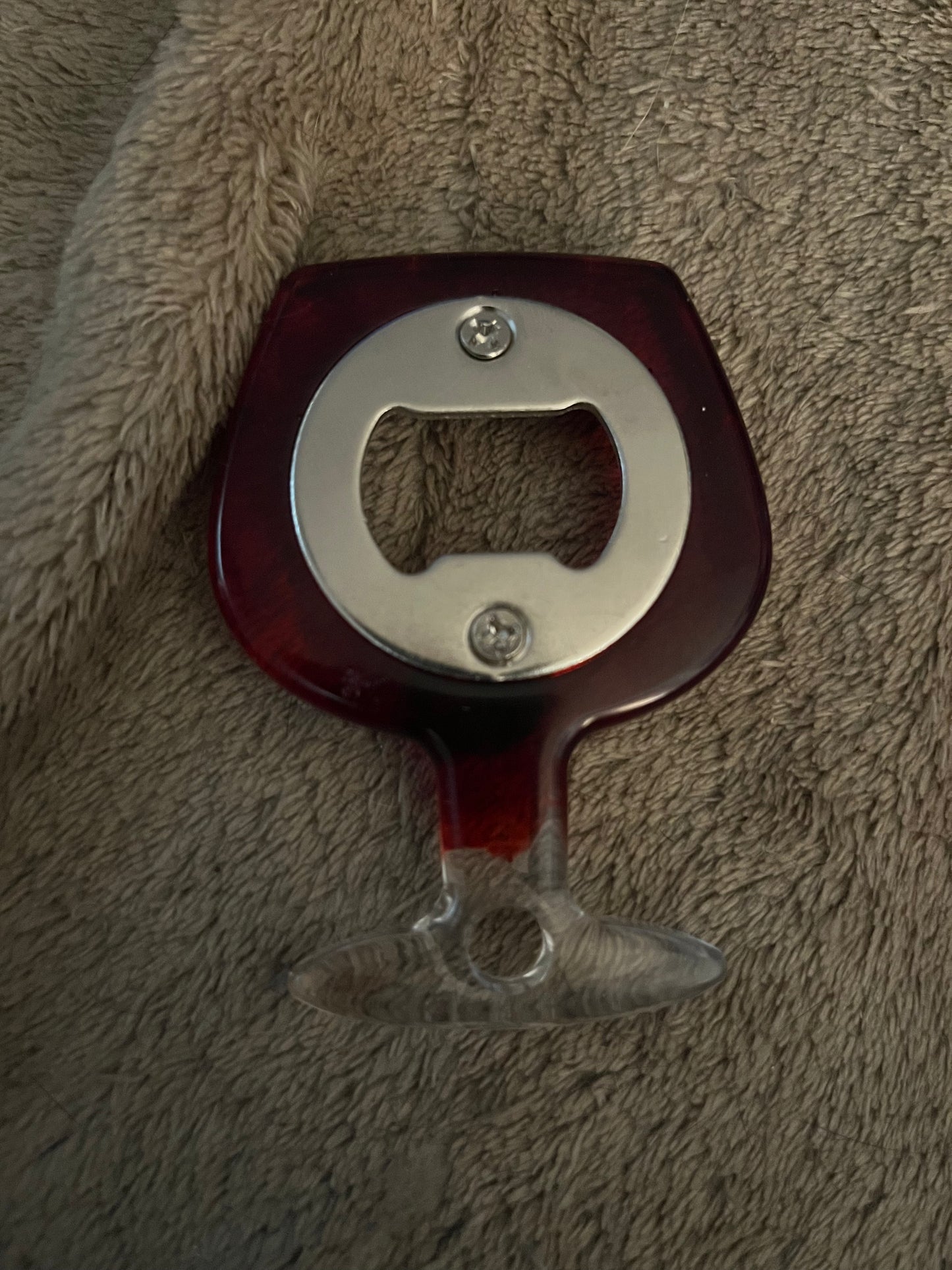 Wine glass bottle opener - with magnet