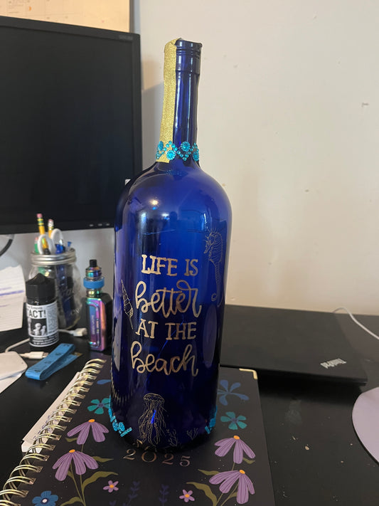 Life is better at the beach bottle