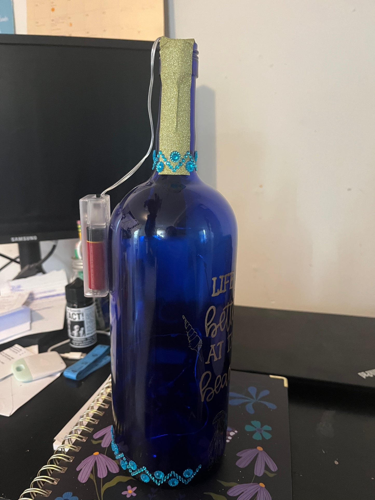 Life is better at the beach bottle