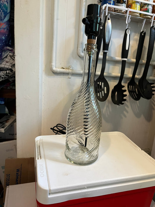 Lamps from wine bottles